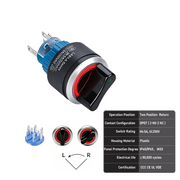 Red 2-Position DPDT Momentary