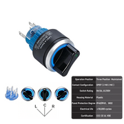 Blue 3-Position DPDT Maintained