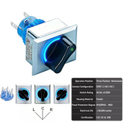Blue 3-Position DPDT Maintained