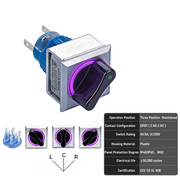 Purple 3-Position DPDT Maintained