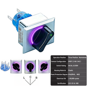 Purple 3-Position DPDT Maintained