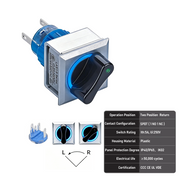 Blue 2-Position SPDT Momentary