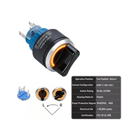 Orange 2-Position SPDT Momentary