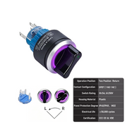 Purple 2-Position SPDT Momentary