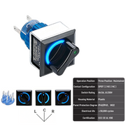 Blue 3-Position DPDT Maintained