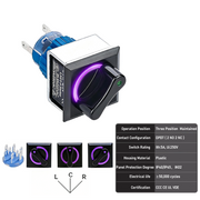 Purple 3-Position DPDT Maintained
