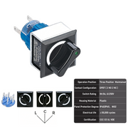 White 3-Position DPDT Maintained