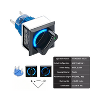 Blue 2-Position SPDT Momentary