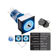 Blue 2-Position DPDT Maintained