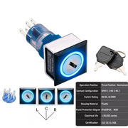 Blue 3-Position DPDT Maintained