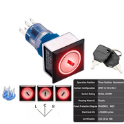 Red 3-Position DPDT Maintained