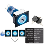 Blue 3-Position DPDT Maintained