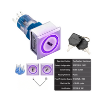 Purple 2-Position DPDT Maintained