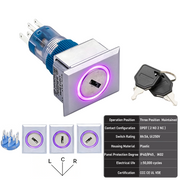 Purple 3-Position DPDT Maintained