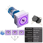 Purple 3-Position DPDT Maintained