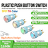 16mm SPDT Tri-Color Plastic Push Button Switch