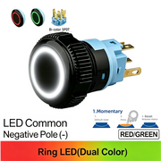 RB Momentary common cathode (-)