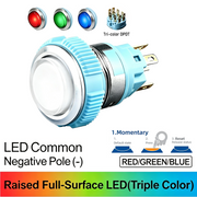 RGB DPDT Momentary common cathode (-)