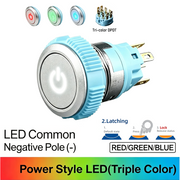 RGB DPDT Maintained common cathode (-)