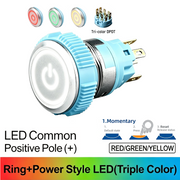 RGY DPDT Momentary common anode (+)