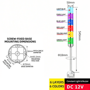 6-Tier 6-Color – Straight Arm 12V