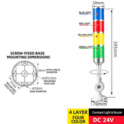 ‌4-Tier 4-Color – Bent Arm 24V