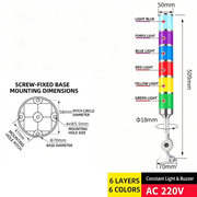 6-Tier 6-Color – Bent Arm 220V