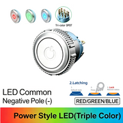 RGB DPDT Maintained common cathode (-)
