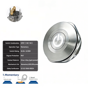 White SPDT Momentary