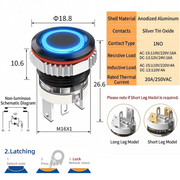 Blue LED Ring A Latching