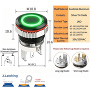 Green LED Ring A Latching