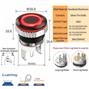 Red LED Ring A Latching