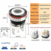 White LED Ring A Latching