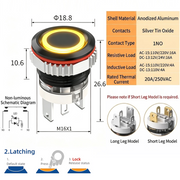 Yellow LED Ring A Latching