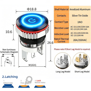 Blue LED Power A Latching