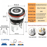 White LED Power A Latching