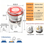 Red LED Ring S Momentary