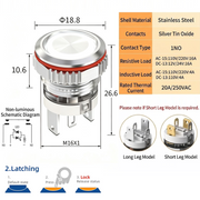 White LED Ring S Latching