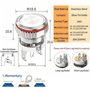 White LED Ring S Momentary
