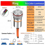 RGB Common anode LED Ring S Latching