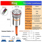 RGB Common anode LED Ring S Momentary
