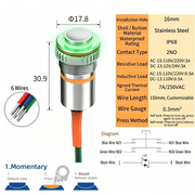 Green LED Power S Momentary