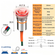 Red LED Power S Latching