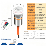 White LED Power S Momentary