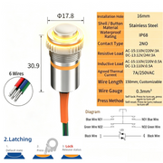 Yellow LED Power S Latching