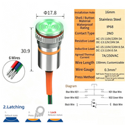 Green LED Power S Latching