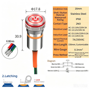 Red LED Power S Latching