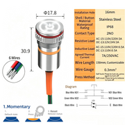 White LED Power S Momentary