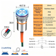 Blue LED Ring S Latching