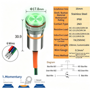 Green LED Ring S Momentary